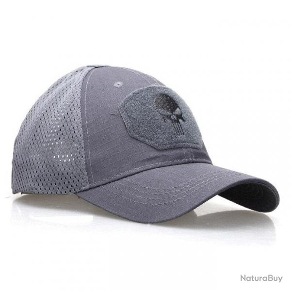 Casquette demi-maille crne IDGear - Gris