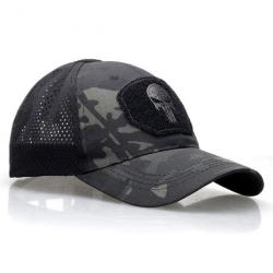 Casquette demi-maille crâne IDGear - Multicam noir