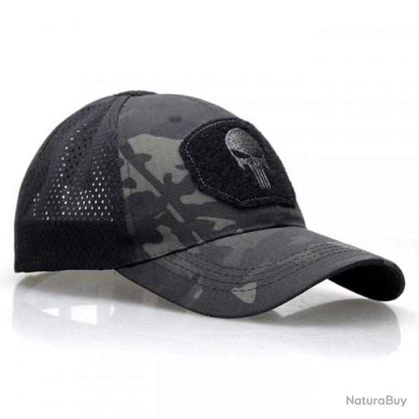 Casquette demi-maille crne IDGear - Multicam noir