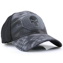 Casquette motif crâne JOS Airsoft - Camo Python noir / 54-58cm