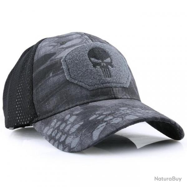 Casquette motif crne JOS Airsoft - Camo Python noir / 54-58cm