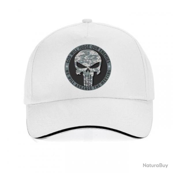 Casquette Punisher JS snapback - Blanc