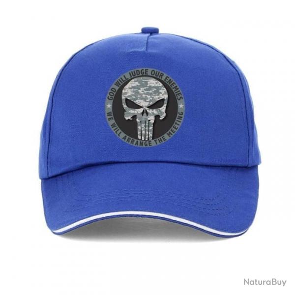 Casquette Punisher JS snapback - Bleu