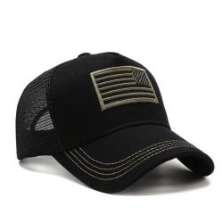 Casquette US respirante HOS - Noir