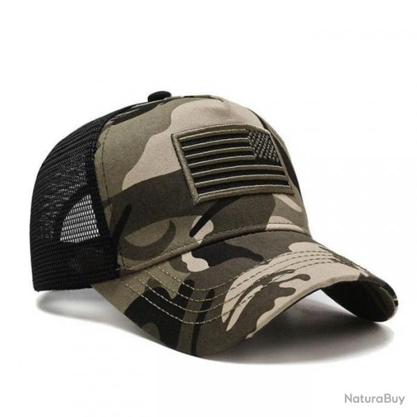 Casquette US respirante HOS - Camouflage