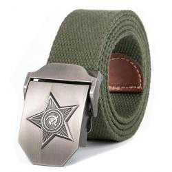 Ceinture militaire boucle étoile 3D CCCP - 110 cm