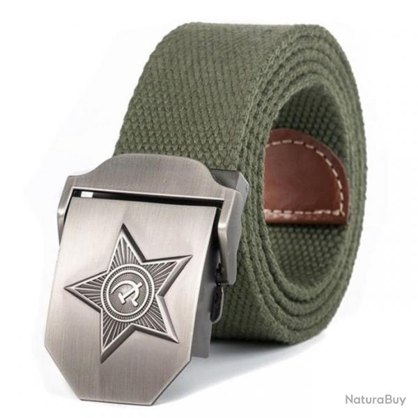 Ceinture militaire boucle toile 3D CCCP - 110 cm