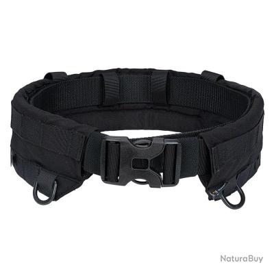 Ceinture Tactique Modulaire Molle PALS – Noire – Rembourrée Taille Fine