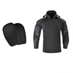 Chemise combat résistant à l'usure HWild - Multicam noir / S 50 - 60 kg