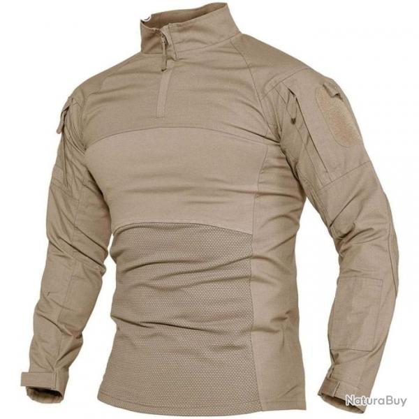 Chemise combat UBAC 1/4 Tactical Vasen - Tan / 5XL(US 2XL)