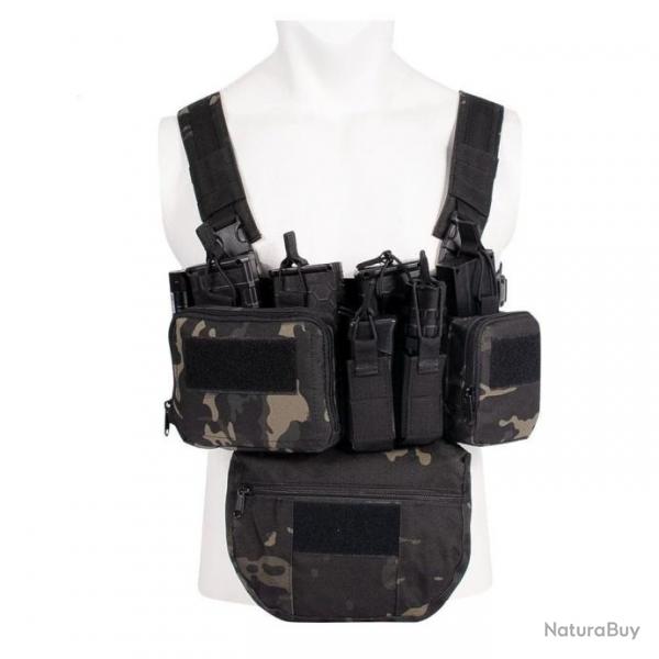 Chest Rig pochette Molle MQ2 - Multicam noir