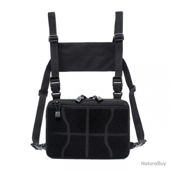 Chest Rig rglable multifonction WOS - Noir