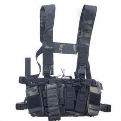 Chest Rig réglable pochette RH Gun - Multicam noir