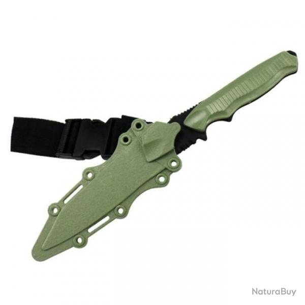 Couteau entranement militaire caoutchouc 1:1 - Vert