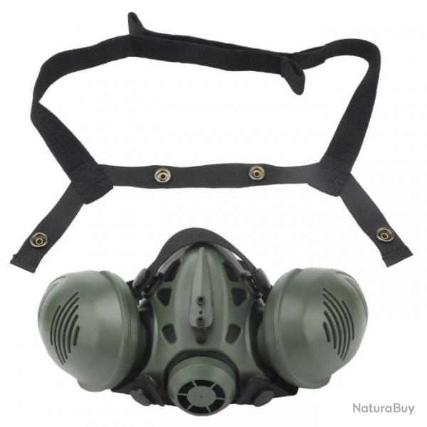 Demi-masque double respirateur V2 TOS - Ranger green