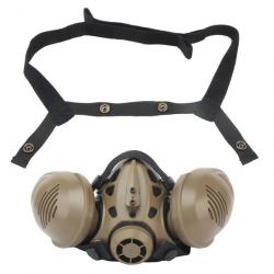 Demi-masque double respirateur V2 TOS - Marron