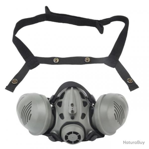 Demi-masque double respirateur V2 TOS - Gris