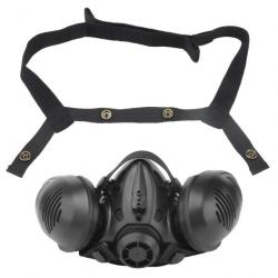 Demi-masque double respirateur V2 TOS - Noir