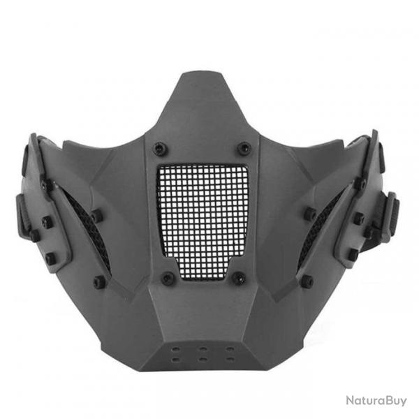 Demi-masque Iron Warrior Airsoft/Paintball - Gris