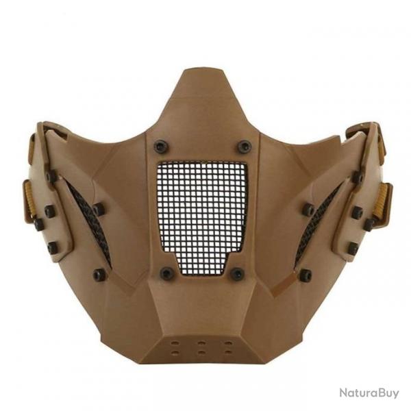 Demi-masque Iron Warrior Airsoft/Paintball - Coyote marron