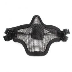 Demi-masque maille métallique WOSport - Black