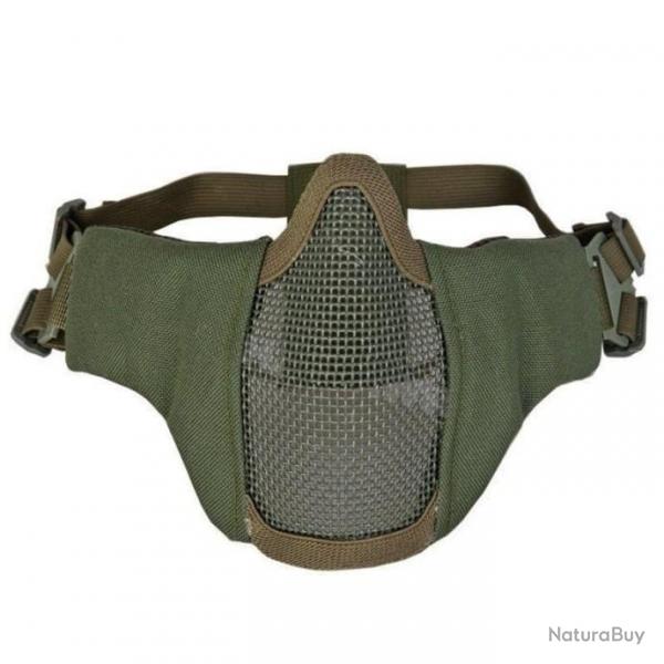 Demi-masque PDW maille mtallique - Ranger vert