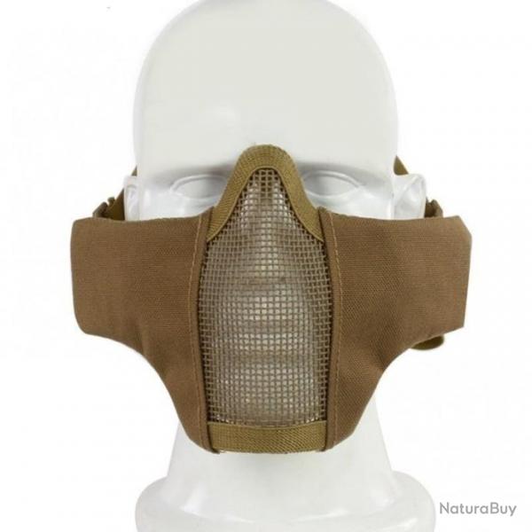 Demi-masque PDW maille mtallique - Coyote marron