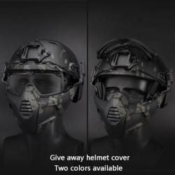 Ensemble casque Fast + Split masque - Multicam noir / M