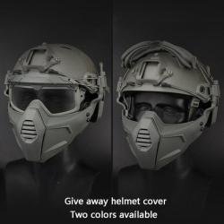 Ensemble casque Fast + Split masque - Gris / M