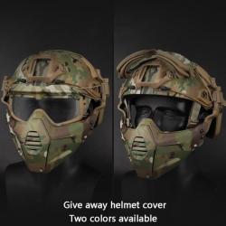 Ensemble casque Fast + Split masque - Multicam / M