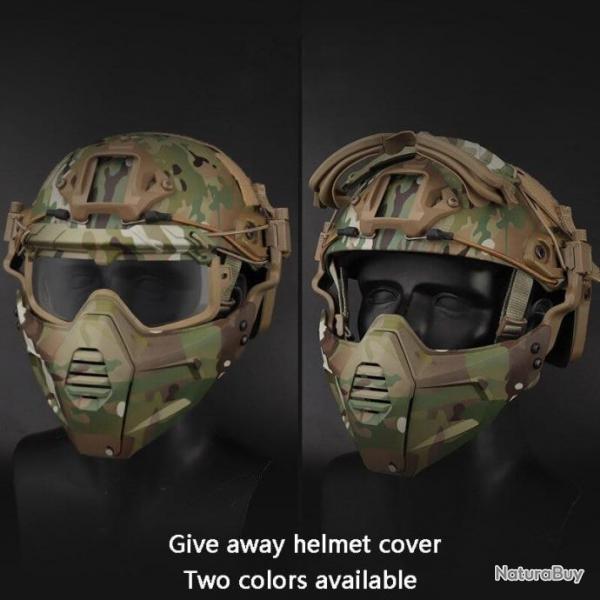 Ensemble casque Fast + Split masque - Multicam / M