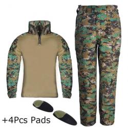 Ensemble uniforme enfant HWild Tactical - Jungle Digital / 120 cm