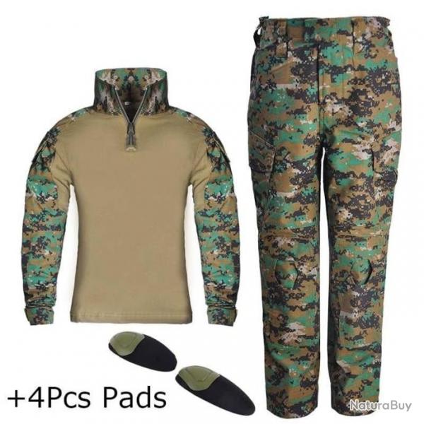 Ensemble uniforme enfant HWild Tactical - Jungle Digital / 120 cm