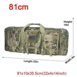 Étui double fusil Molle 32/48 pouces - 81cm Multicam