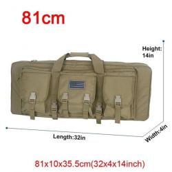 Étui double fusil Molle 32/48 pouces - 81cm Marron