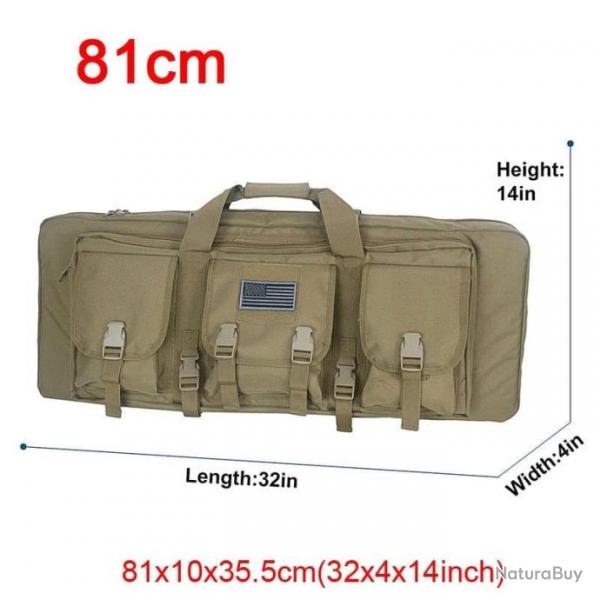 tui double fusil Molle 32/48 pouces - 81cm Marron