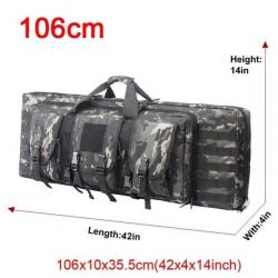 Étui double fusil Molle 32/48 pouces - 106cm Noir camo