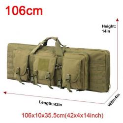 Étui double fusil Molle 32/48 pouces - 106cm Vert armée