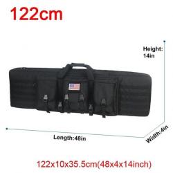 Étui double fusil Molle 32/48 pouces - 122cm Noir