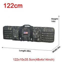 Étui double fusil Molle 32/48 pouces - 122cm Noir camo