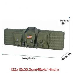 Étui double fusil Molle 32/48 pouces - 122cm Vert armée