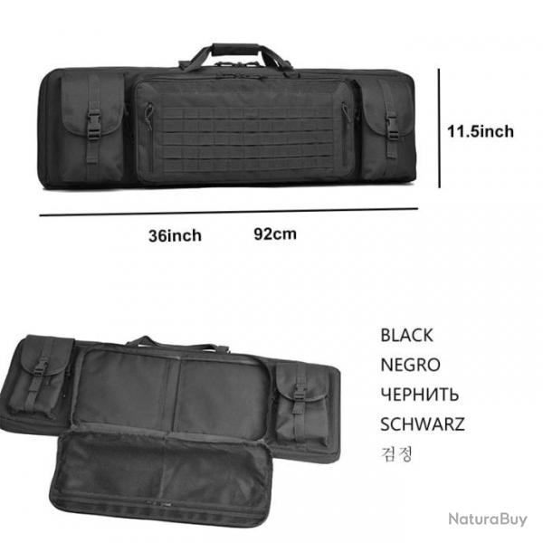 tui fusil Molle verrouillable 46 " - Noir 36 pouces