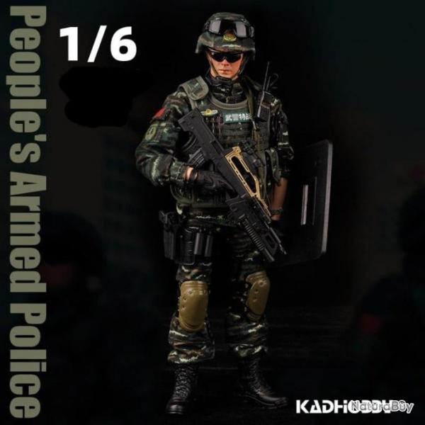 Figurines soldat SWAT PVC multi-articulations