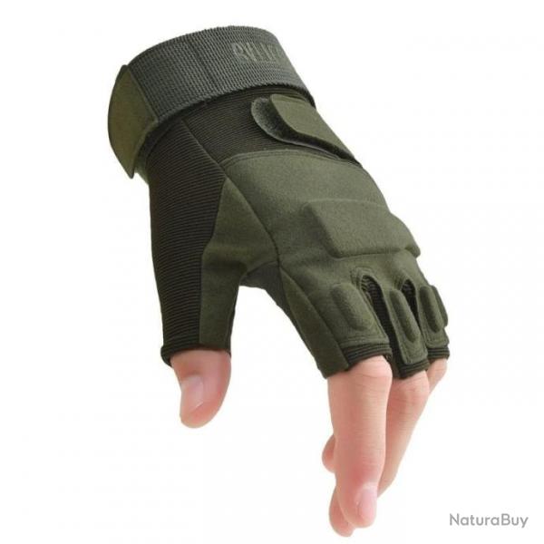 Gants demi-doigt RecoilFlex Combat BattleWolf - Ranger vert / S