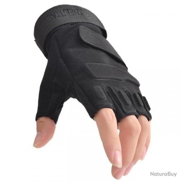 Gants demi-doigt RecoilFlex Combat BattleWolf - Noir / S