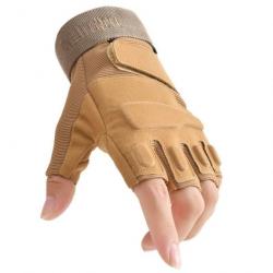 Gants demi-doigt RecoilFlex Combat BattleWolf - Tan / S