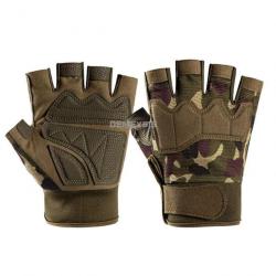 Gants demi-doigt GhostGrip WSE Airsoft - Green camo / M