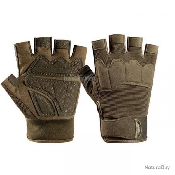 Gants demi doigt GhostGrip WSE Airsoft Ranger green