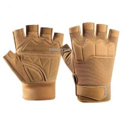 Gants demi-doigt GhostGrip WSE Airsoft - Tan / M