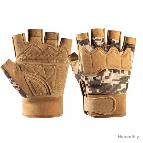 Gants demi-doigt ViperCut Tactical WSE Digital Desert - L